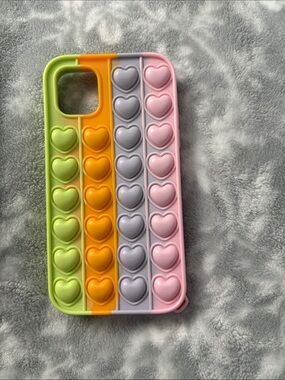 Pastel Heart Pop It Phone Case - Multicolor